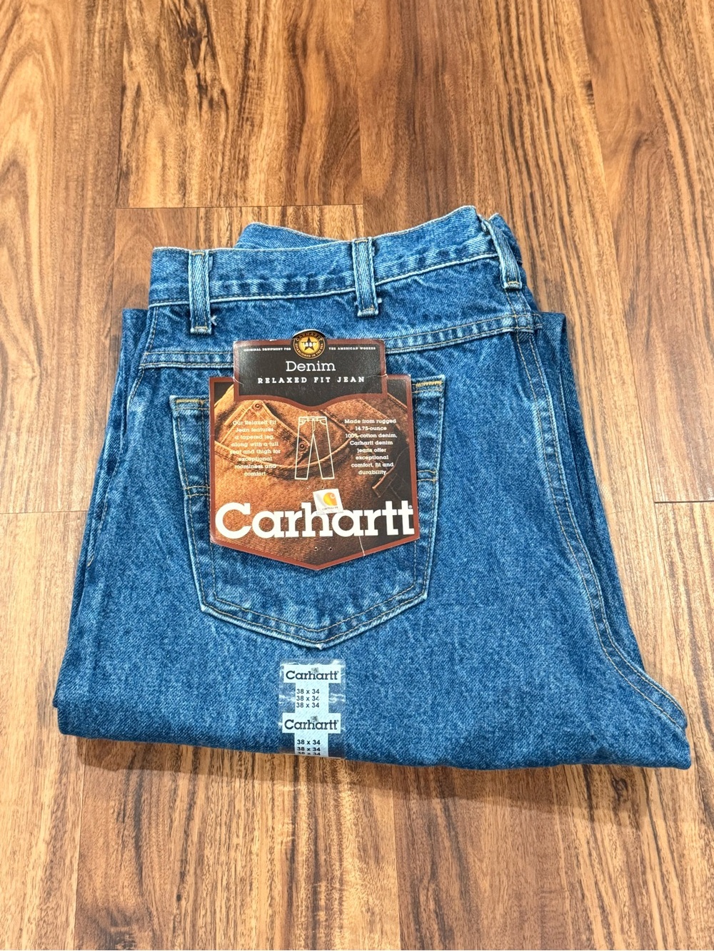 Vintage 2001 Carhartt B17 DST Jeans Deadstock NWT Made in USA Union Tag 38x34
